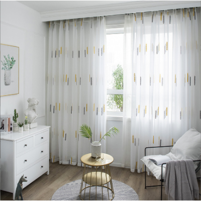 Wheat Lace Sheer Curtains