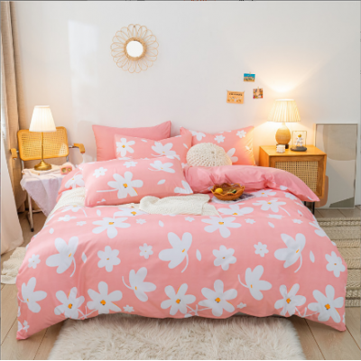 Pink Flower Bedding Sheet Set