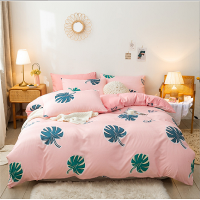 4 Pcs Leaf Bedding Sheet Set