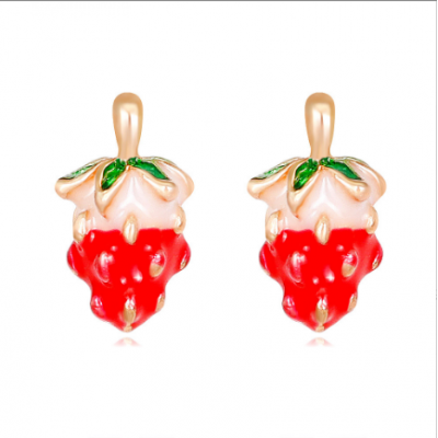 Christmas Strawberry Earrings