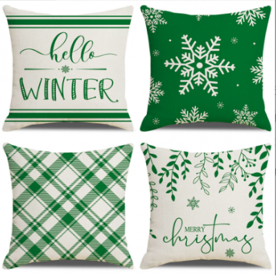 Christmas Green Cushion Cover