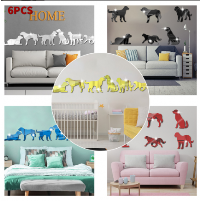 6 PCS Dog Home Wall Stickers