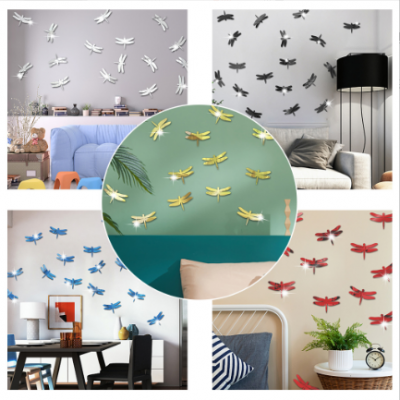 18 PCS Dragonfly Wall Stickers