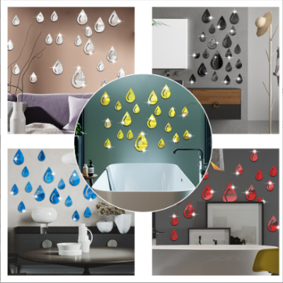 22 PCS Raindrop Wall Stickers