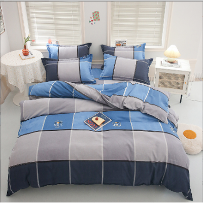 4PCS Grid Bedding Sheet Set