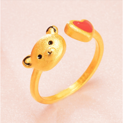 Bear Love Adjustable Ring