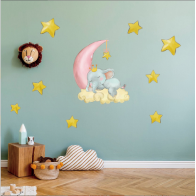 Moon Elephant Wall Stickers