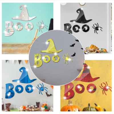 Boo Hat Wall Mirror Stickers