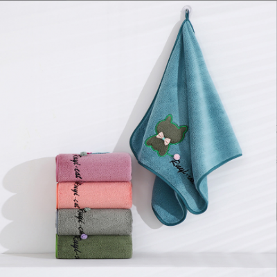 Cat Coral Fleece Face Towels