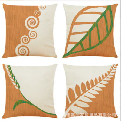 Leaf Theme Cushion Cover