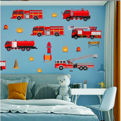 Fire Truck Home Wall Stickers