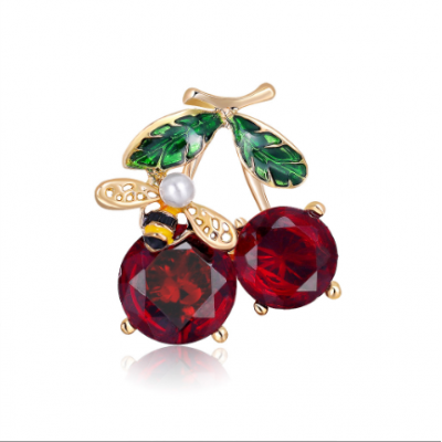 Classic Cherry Shape Brooch