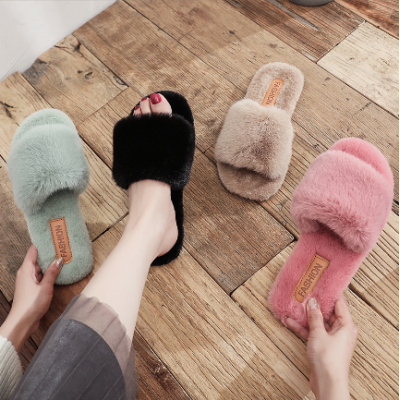 Women Plush Slippers Sandals