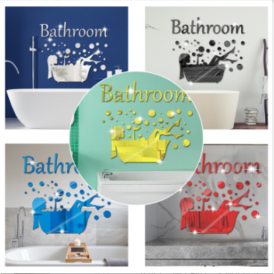 Bathroom Mirror Wall Stickers