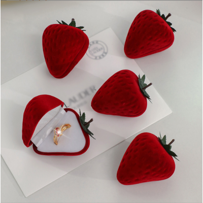 Strawberry Shape Ring Box