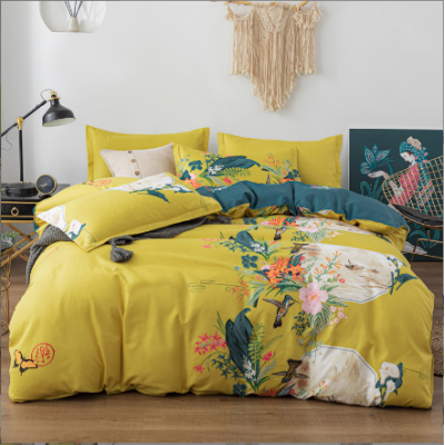 4Pcs Flower Bedding Sheet Set