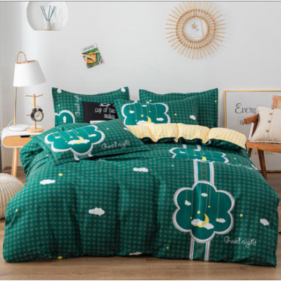 4Pcs Green Bedding Sheet Set