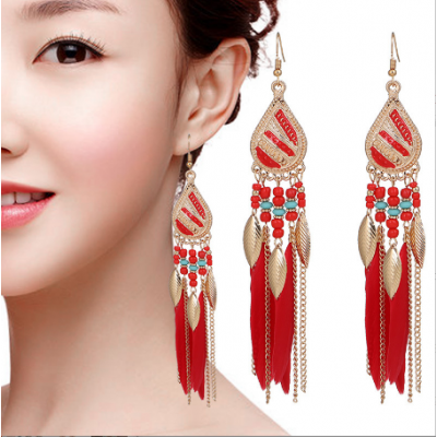 Women Feather Shape Earrings