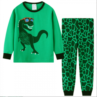 2 Pcs Kids Dinosaur Top Pants