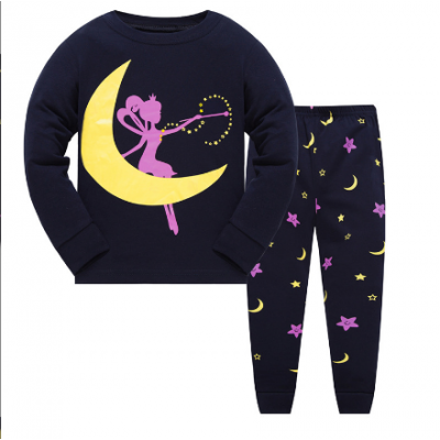 2 Pcs Kids Moon Top Pants