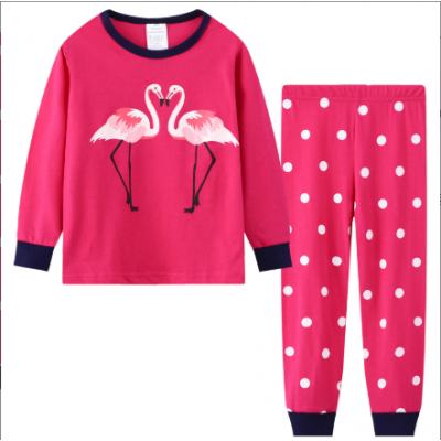 2 Pcs Kids Flamingo Top Pants