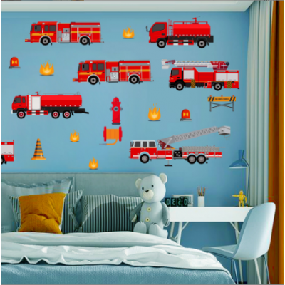 Fire Truck Wall Stickers