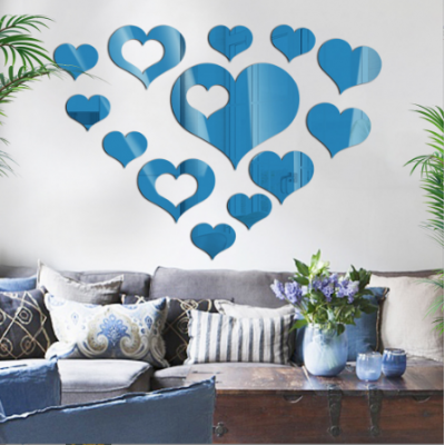 13 PCS Love Heart Wall Sticker