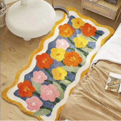 Home Flower Rug Mat Carpet