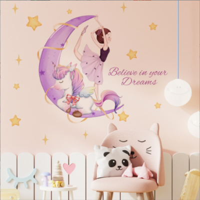 Moon Girl Wall Stickers