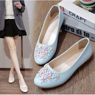 Women Flower Loafer Shoes