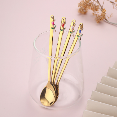 Fashion Rose Shape Spoon