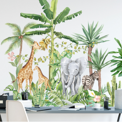 Cartoon Elephant Wall Stickers