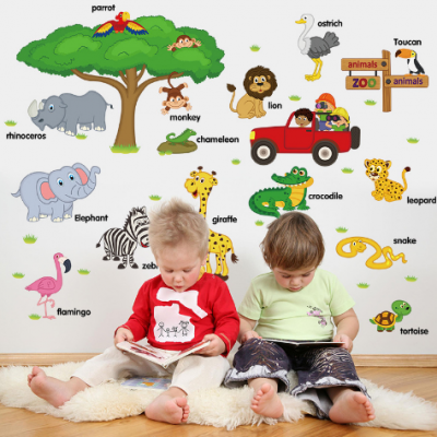 Cute Animal Kids Wall Stickers