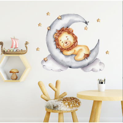 Moon Lion Wall Stickers