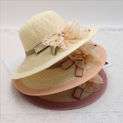 Flower Lace Wide Brimmed Hat