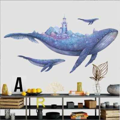 Blue Whale Wall Stickers