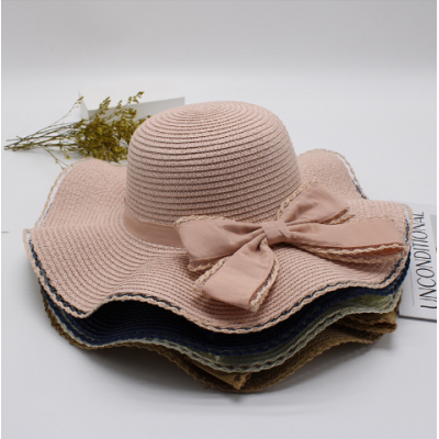 Bowknot Wide Brimmed Hat