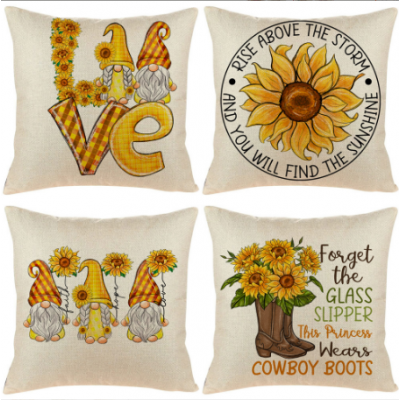 Home Sunflower Cushion Cover