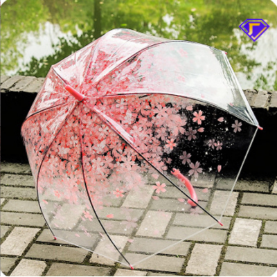 Long Simple Flower Umbrella