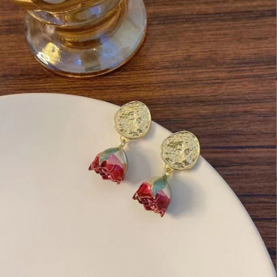 Women Rose Shape Earrings