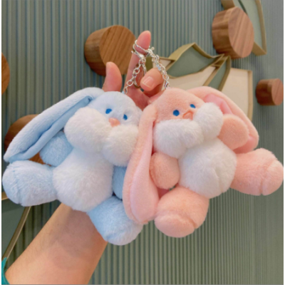 Rabbit Shape Plush Toy Keyring