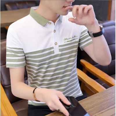 Men's Stripe Polo Shirt