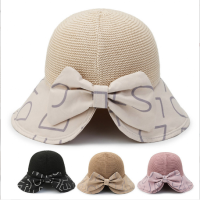 Women Bowknot Round Hat