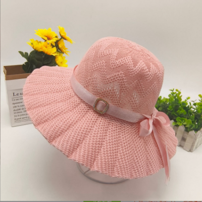 New Summer Bowknot Round Hat