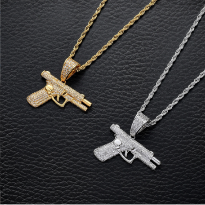 Pistol Shape Choker Necklace