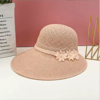 Women Flower Wide Brim Hat