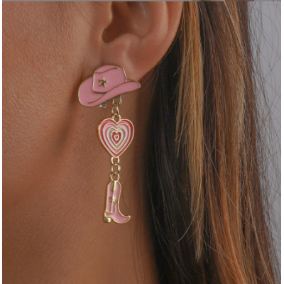 Hat Love Shape Earrings