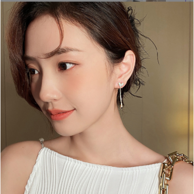 Love Shape Long Earrings