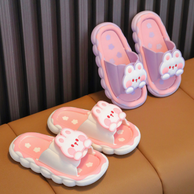 Girl Kids Rabbit Slippers