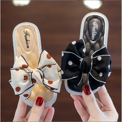 Girl Kids Bowknot Slippers